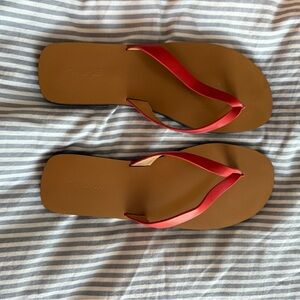 Madewell Red and Brown Sandals